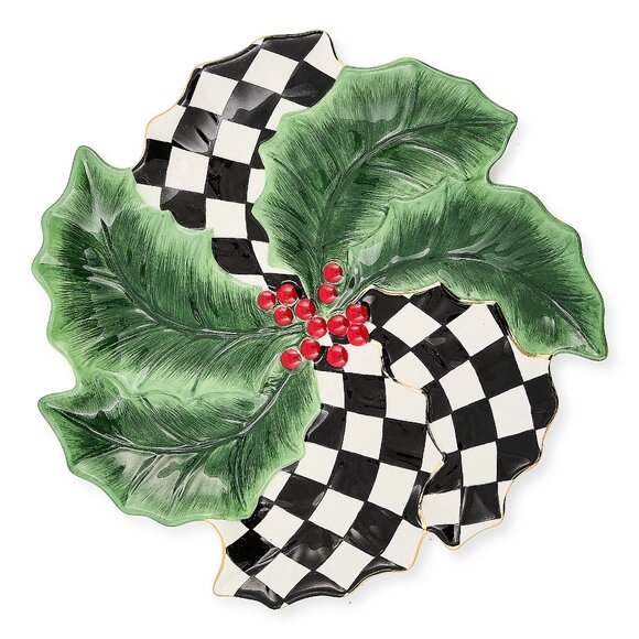 MacKenzie- Childs Holly Leaf Serving Platter - Picture 2 of 9